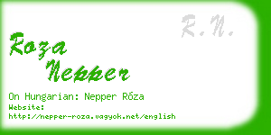 roza nepper business card